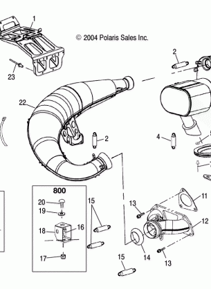 EXHAUST - S05NT6ESA / 6EEA / 6ESB / 6EEB / 8CS / 8CE (4992869286C07)