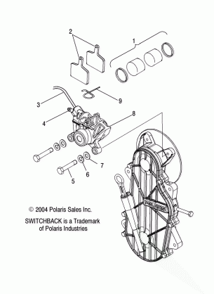 BRAKE CALIPER MOUNTING - S05PS8DS (4999200869920086A14)