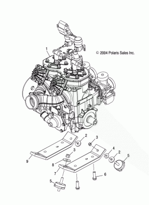 ENGINE MOUNTING - S05MX4CS / CE (4992589258C01)