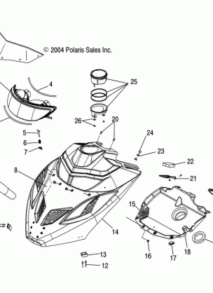 HOOD ASSEMBLY - S05MX4CS / CE (4992589258A08)