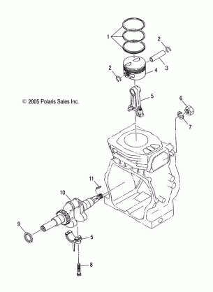 PISTON and CRANKSHAFT - S05WB1AS / AE (4997579757B03)