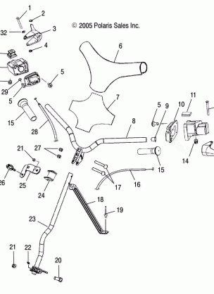 HANDLEBAR and CONTROLS - S05WB1AS / AE (4997579757A09)