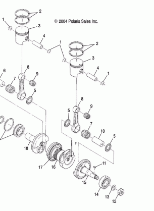 PISTON and CRANKSHAFT - S05ND4BS (4992649264C11)