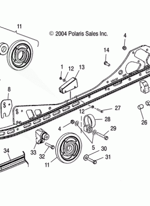 RAIL MOUNTING (M-10) - S05ND4BS (4992649264B13)