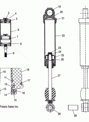 SHOCK (REAR TRACK)(M-10) - S05ND4BS (4992649264C04)