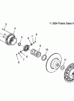 DRIVEN CLUTCH - S05NP5CS / A / B / NP6ES / A / B / NE5CS / NE6ES / NA6ES / EE (4992749274D03)