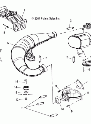 EXHAUST  - S05NP5CS / A / B / NP6ES / A / B / NE5CS / NE6ES / NA6ES / EE (4992749274D07)