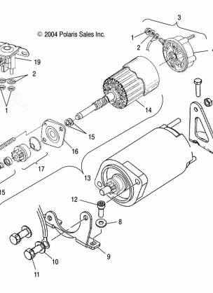 STARTING MOTOR - S05NP5CS / A / B / NP6ES / A / B / NE5CS / NE6ES / NA6ES / EE (4992749274E04)