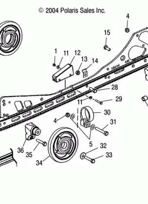 RAIL MOUNTING (M-10) - S05NE7CS / 7CSA / 8CS / 8CSA (4993799379C01)