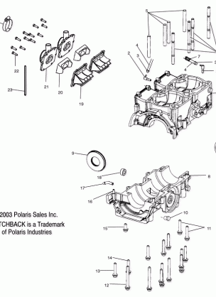 CRANKCASE (600) - S04NS6ES / A / B / C / D (4988378837C10)