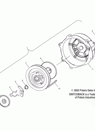 RECOIL STARTER (600) - S04NS6ES / A / B / C / D (4988378837D03)