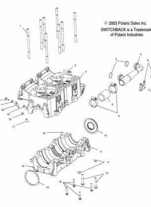 CRANKCASE (800) - S04NS8CS / A / B / C / D (4988378837D12)