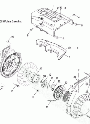 BLOWER HOUSING and RECOIL STARTER - S04NX5BS / BE (4988578857C11)