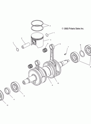 PISTON and CRANKSHAFT (700) - S04NX7CS / S04NY7CS / CE (4988598859D14)