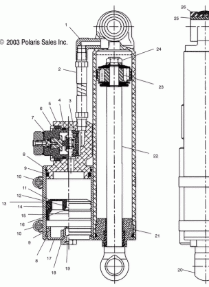 REAR TRACK SHOCK (PRO X) - S04NX6ES / EE / S04NX7CS / 8CS (4988598859C07)