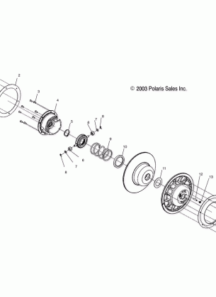 DRIVEN CLUTCH - S04NX6ES / EE / S04NY6ES / EE / S04NX7CS / 8CS / S04NY7CS / CE / 8CS / 8CE (4988598859C02)