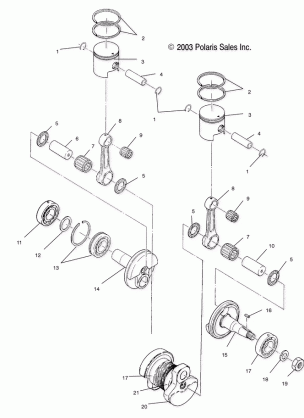 PISTON and CRANKSHAFT - S04SU4BS / BE (4988698869C08)