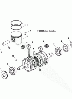 PISTON and CRANKSHAFT - S04ND6ES / ESA / ESB (4988638863D02)