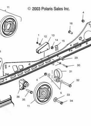 RAIL MOUNTING (M-10) - S04ND6ES / ESA / ESB (4988638863B08)