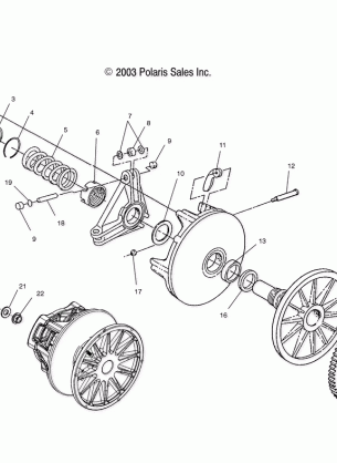 DRIVE CLUTCH - S04ND6ES / ESA / ESB (4988638863B13)