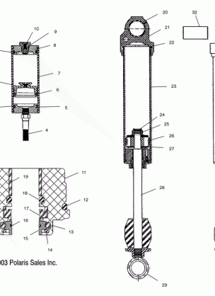 SHOCK (REAR TRACK)(M-10 ACE) - S04ND6ES / ESA / ESB (4988638863C07)