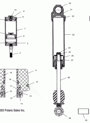 SHOCK (REAR TRACK)(M-10) - S04ND6ES / ESA / ESB (4988638863C08)