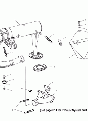 EXHAUST SYSTEM (Built Before 8 / 13 / 02) - S03ND5BS (4977927792C02)