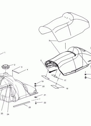 SEAT and GAS TANK - S03ND5CS (4977947794A04)