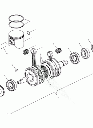 PISTON and CRANKSHAFT - S03ND6ES (4982548254C11)