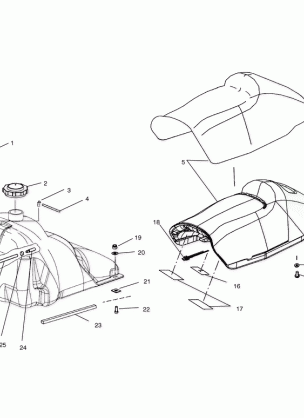 SEAT and GAS TANK - S03ND6ES (4982548254A04)