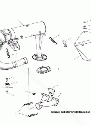 EXHAUST SYSTEM (Built Before 8 / 13 / 02) - S03NB5BS / A-S03NA5BS-S03NF5BS-S03NE5BS (4977807780C11)