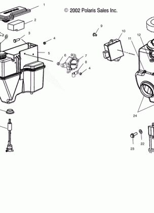 OIL TANK / AIR BOX - S03NP5CS / 5CSA / 5CSB / 6ES / 6ESA / 6ESB-S03NA5CS / 6ES-S03NF5CS / 6ES-S03NE5CS / 6ES (4977827782C14)