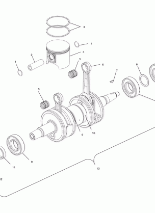 PISTON and CRANKSHAFT (700) - S03NP7CS / 7CSA / 7CSB-S03NA7CS-S03NF7CS-S03NE7CS (4977847784D09)