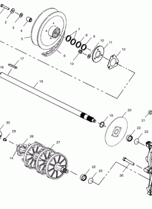 DRIVE TRAIN - S03NP7CS / 7CSA / 7CSB / 8CS / 8CSA / 8CSB-S03NA7CS / 8CS-S03NF7CS / 8CS-S03NE7CS / 8CS (4977847784D01)