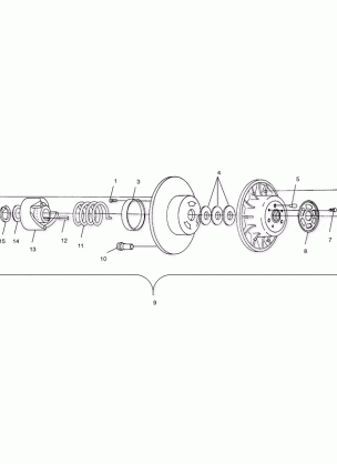 DRIVEN CLUTCH - S03NP7CS / 7CSA / 7CSB / 8CS / 8CSA / 8CSB-S03NA7CS / 8CS-S03NF7CS / 8CS-S03NE7CS / 8CS (4977847784C13)