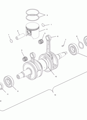 PISTON and CRANKSHAFT - S03NK7CS / A-S03NL7CS / A-S03NK8CS / A-S03NL8CS / A-S03NM8CS (4978037803C12)