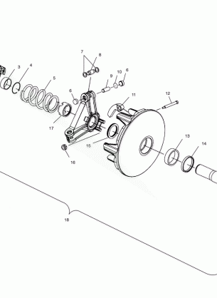 DRIVE CLUTCH (MANUAL START MODELS) - S03NK7CS / A-S03NL7CS / A-S03NK8CS / A-S03NL8CS / A-S03NM8CS (4978037803C03)