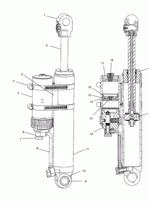 SHOCK (REAR TRACK) - S03NN8CS (4978077807C06)