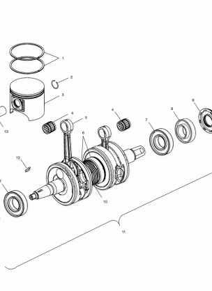 PISTON and CRANKSHAFT (600) - S03NP6ES / 6ESA / 6ESB-S03NA6ES-S03NF6ES-S03NE6ES (4977827782E05)