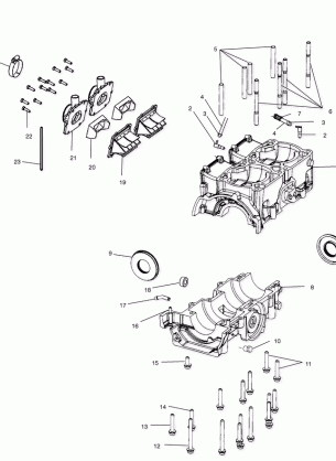 CRANKCASE (600) - S03NP6ES / 6ESA / 6ESB-S03NA6ES-S03NF6ES-S03NE6ES (4977827782D14)