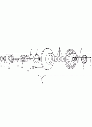 DRIVEN CLUTCH - S03NP5CS / 5CSA / 5CSB / 6ES / 6ESA / 6ESB-S03NA5CS / 6ES-S03NF5CS / 6ES-S03NE5CS / 6ES (4977827782C13)