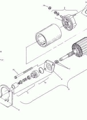 STARTING MOTOR - S03NB5BS / A-S03NA5BS-S03NF5BS-S03NE5BS (4977807780D09)