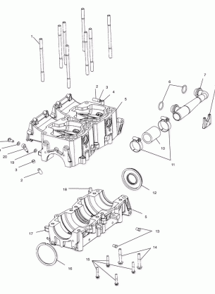 CRANKCASE - S02NP7CS / S02NE7CS (4973447344D04)