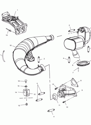 EXHAUST - S02NP7CS / S02NE7CS (4973447344D02)