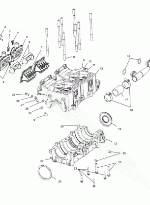 CRANKCASE - S02NK8CS / CSA (4970597059C05)