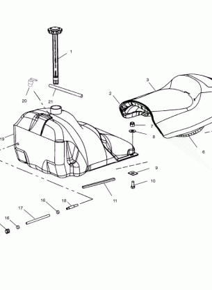 SEAT and GAS TANK - S02NK8CS / CSA (4970597059A05)