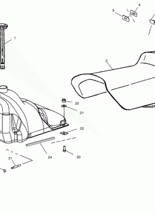 SEAT and GAS TANK - S02NE8CS / S02NP8CS / CSA / CSB (4973467346A04)