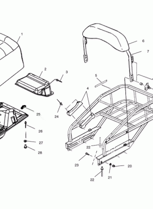 SEAT and REAR RACK - S02NT7DS (4970727072A04)