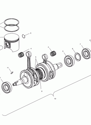 PISTON and CRANKSHAFT - S02NX4CS (4977017701C09)