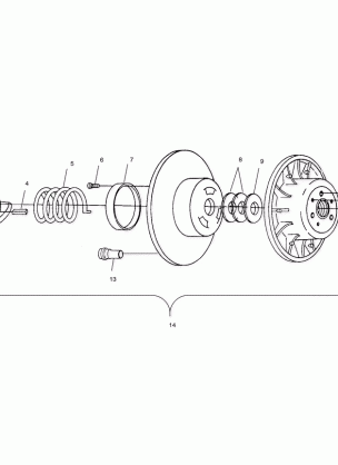 DRIVEN CLUTCH - S02SU4BS / BE (4968476847B13)